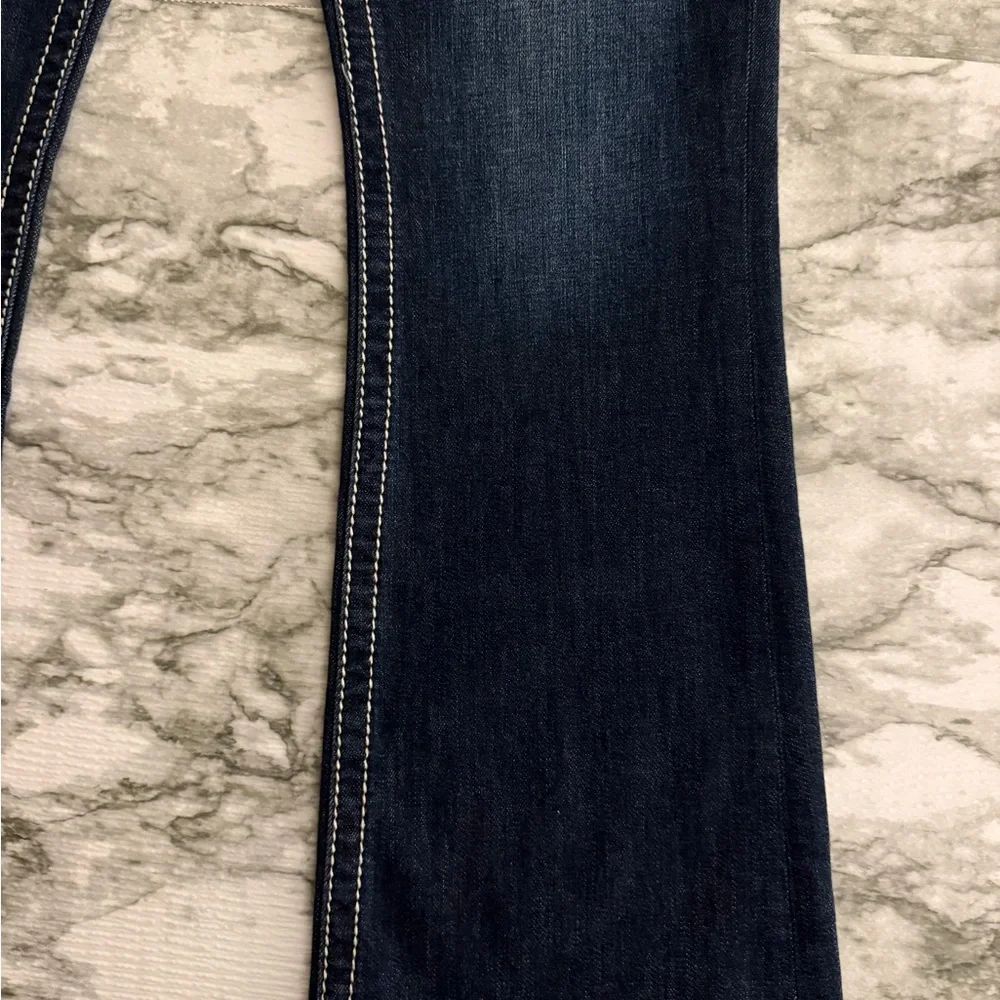 NWT Miss me Women’s Mid-rise Dk blue Boot Cut Slim Fit Jeans 30x32 $114 - Picture 3 of 15